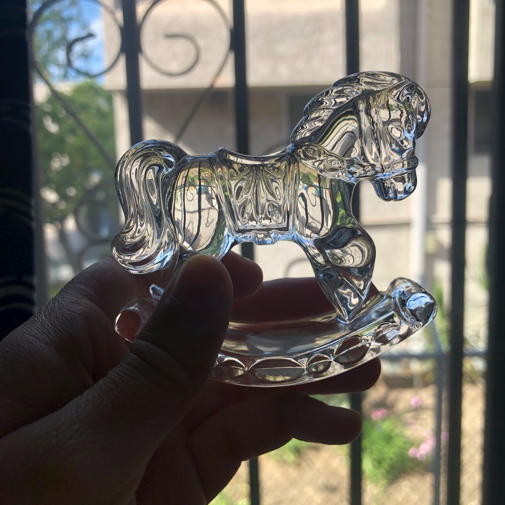 Lead Crystal Rocking Horse